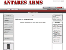 Tablet Screenshot of antaresarms.com